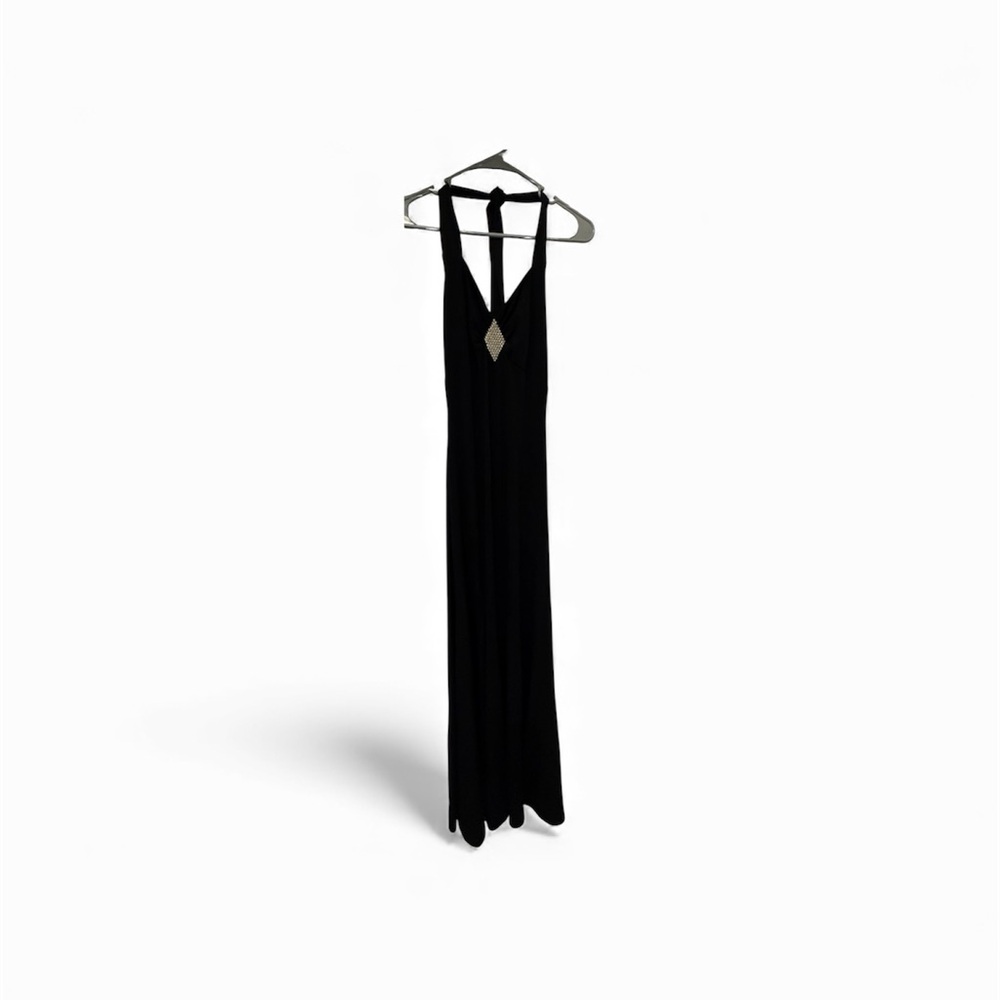 Jessica McClintock Black Halter Gown